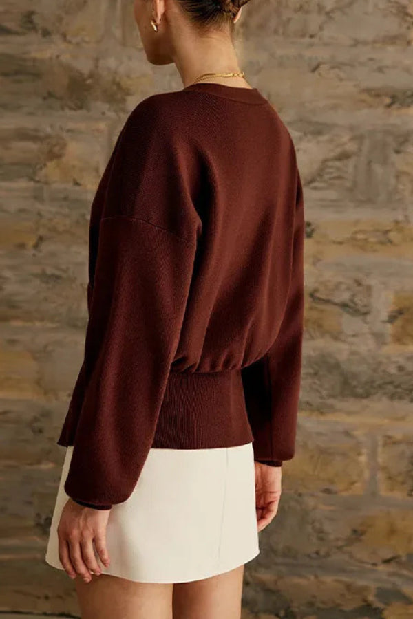 V-neck Button Knitted Cardigan