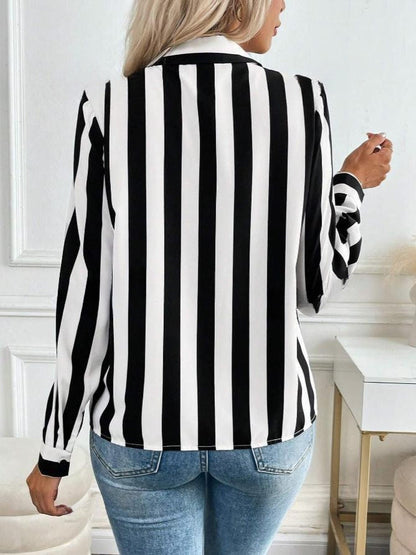 Blue Striped Blouse