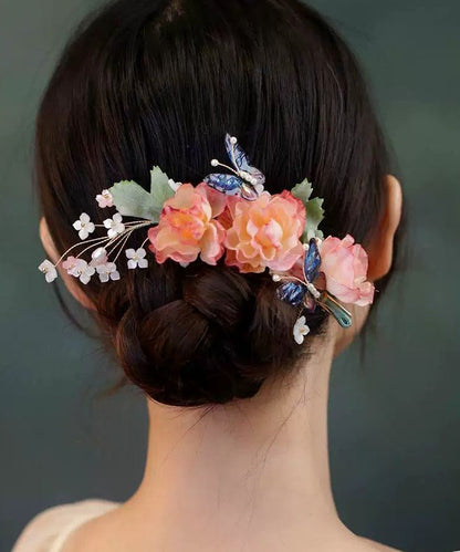 Chinese Style Multicolor Alloy Butterfly Hairpin