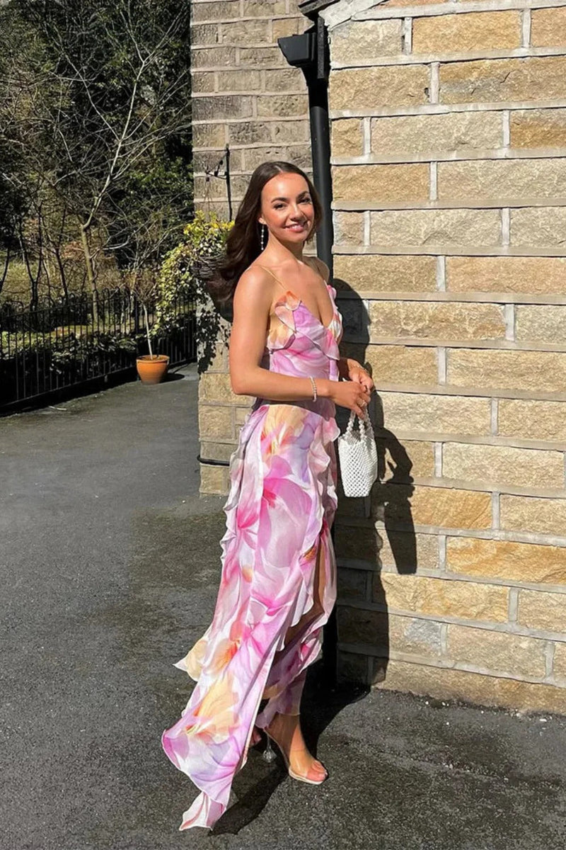 Chiffon Tassel Patchwork Maxi Dress