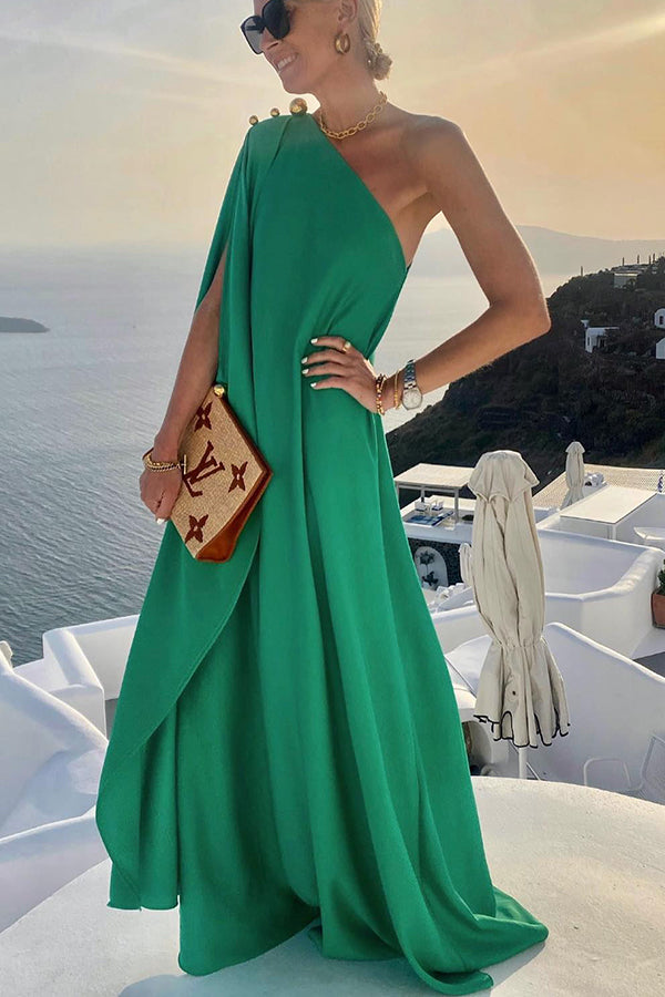 Alyse One Shoulder A-line Maxi Dress
