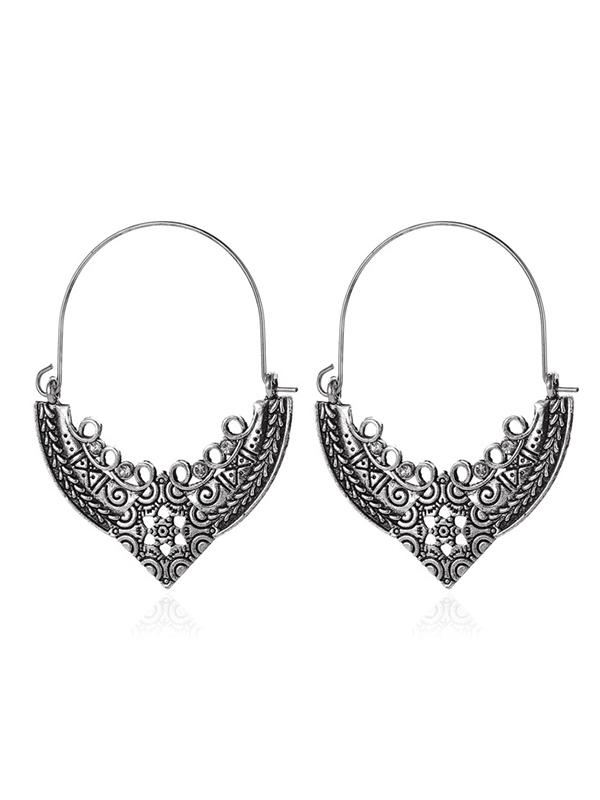 Pattern Love Hollow Earrings