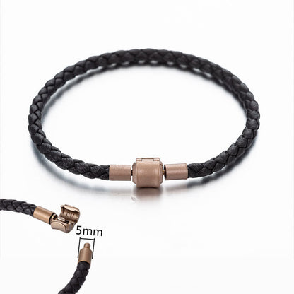 Buddha Stones Leather Rope Luck Braid String Bracelet