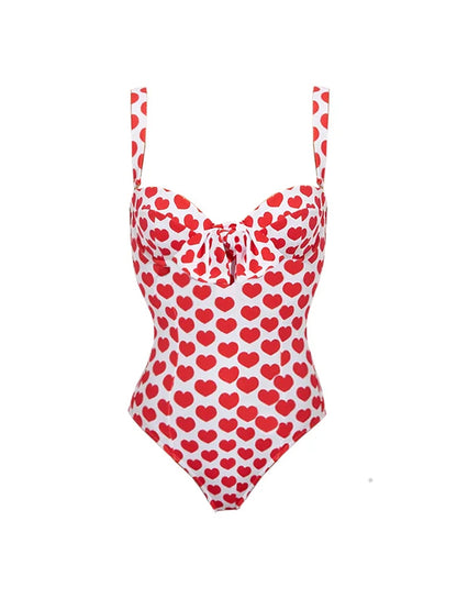 ]sling Lace Up Printed One Piece Swimsuit and Beach Skirt