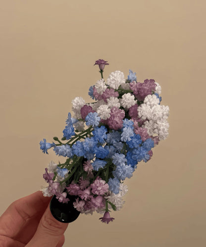 Retro Rainbow Resin Baby's Breath Hairpin
