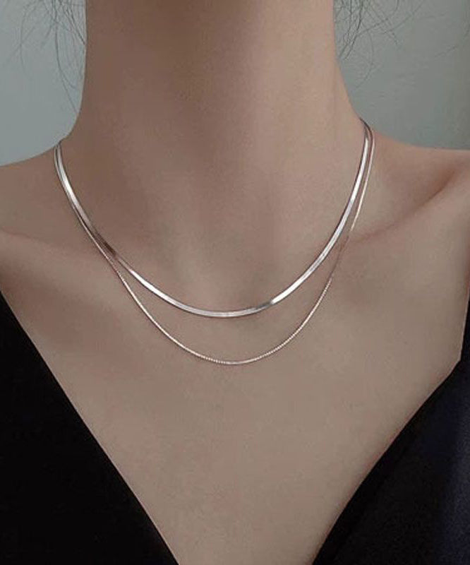Diy Gold Sterling Silver Bilayer Necklace