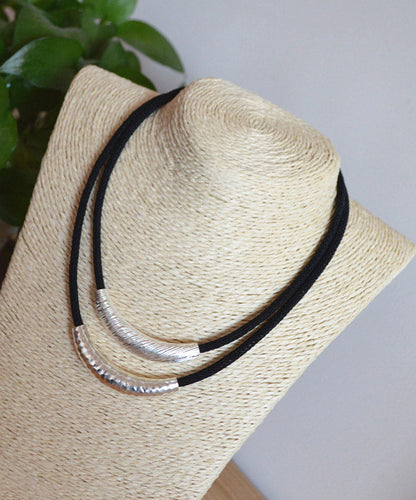 Simple Black Sterling Silver Choker