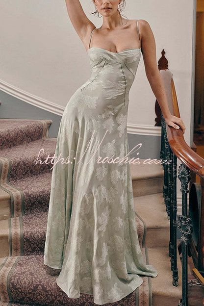 Suspenders See-through Holiday Slim Maxi Dress