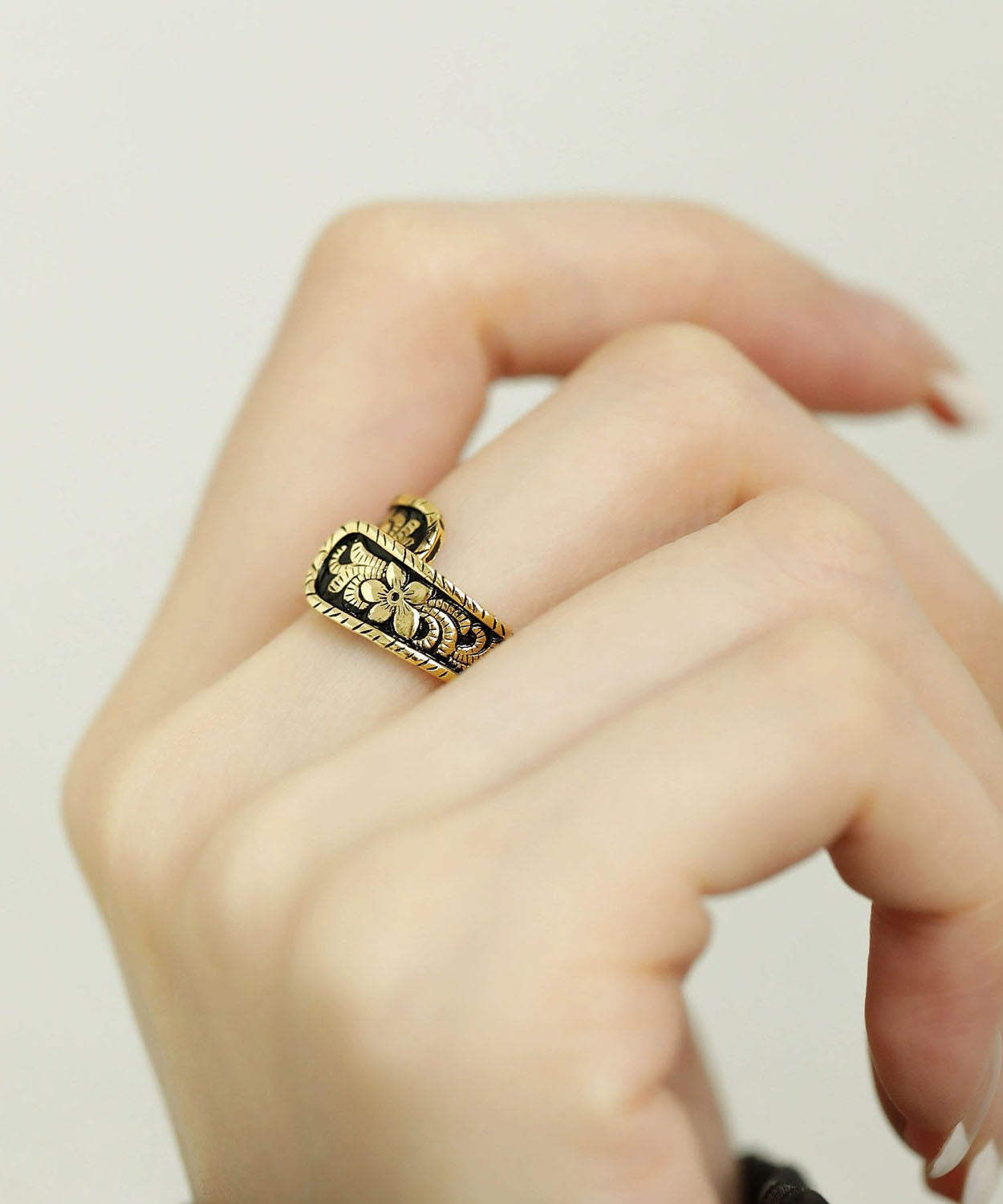 Gold Sterling Silver Ancient Gold Rings