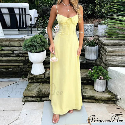 Cami Tie Up Charming Maxi Dress