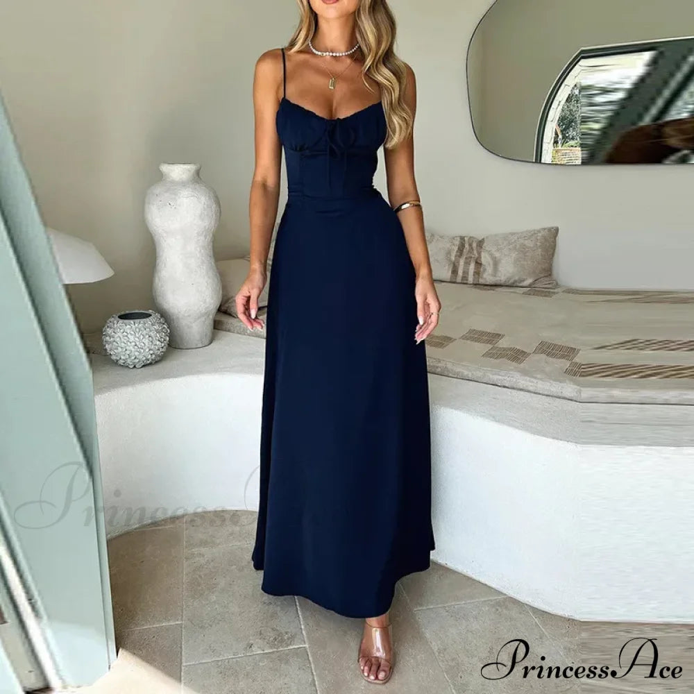 Cami Tie Up Charming Maxi Dress