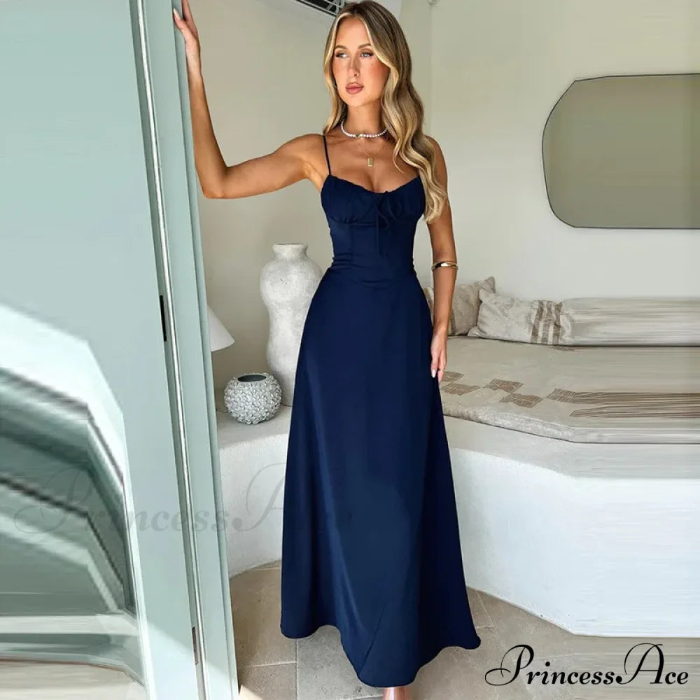Cami Tie Up Charming Maxi Dress