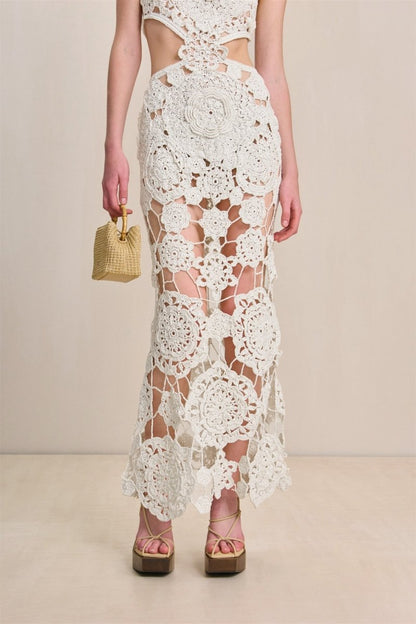 Camille Halterneck Cut-out Knit Maxi Dress