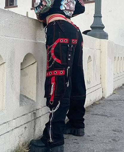 Cargo Mysterious Chain Harem Runner Pant