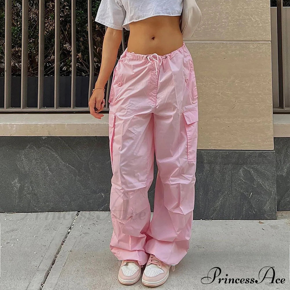 Cargo Pants Straight Wide Leg Loose Trousers