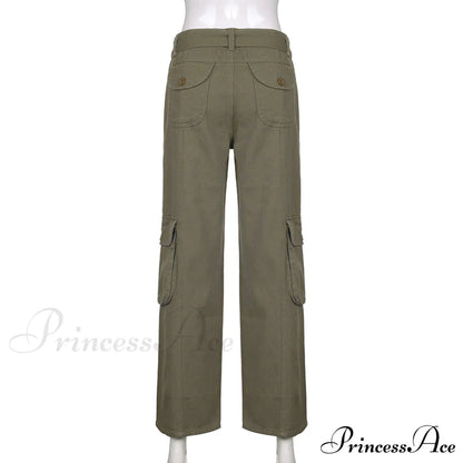 Cargo Mom Pants Baggy Low Leg Waist 90s Denim Wide Jeans Trousers Korean Grunge Hippie Outfits