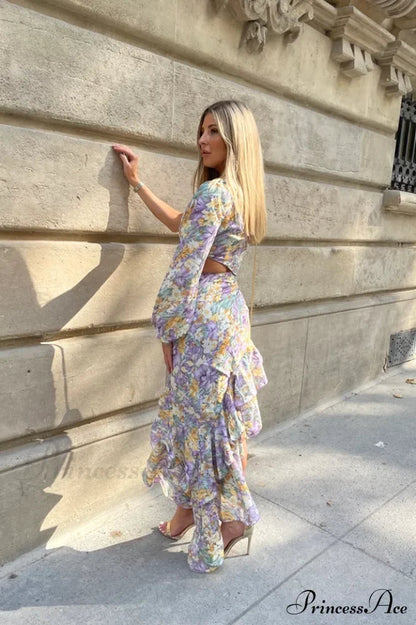 Cassidy One Shoulder Charming Maxi Dress