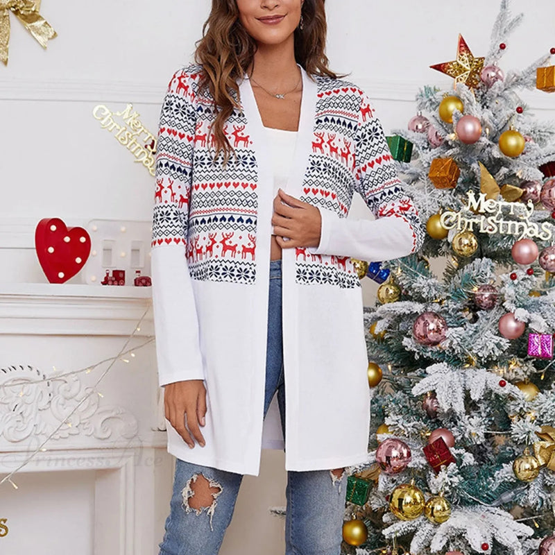 Long Sleeve New Year Cardigan Christmas Sweater