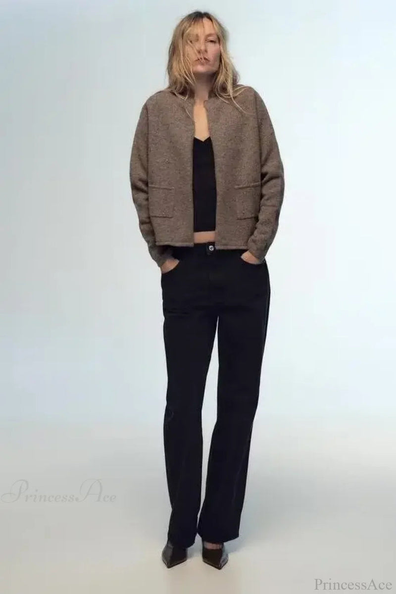 Wool Long Sleeve Cardigan