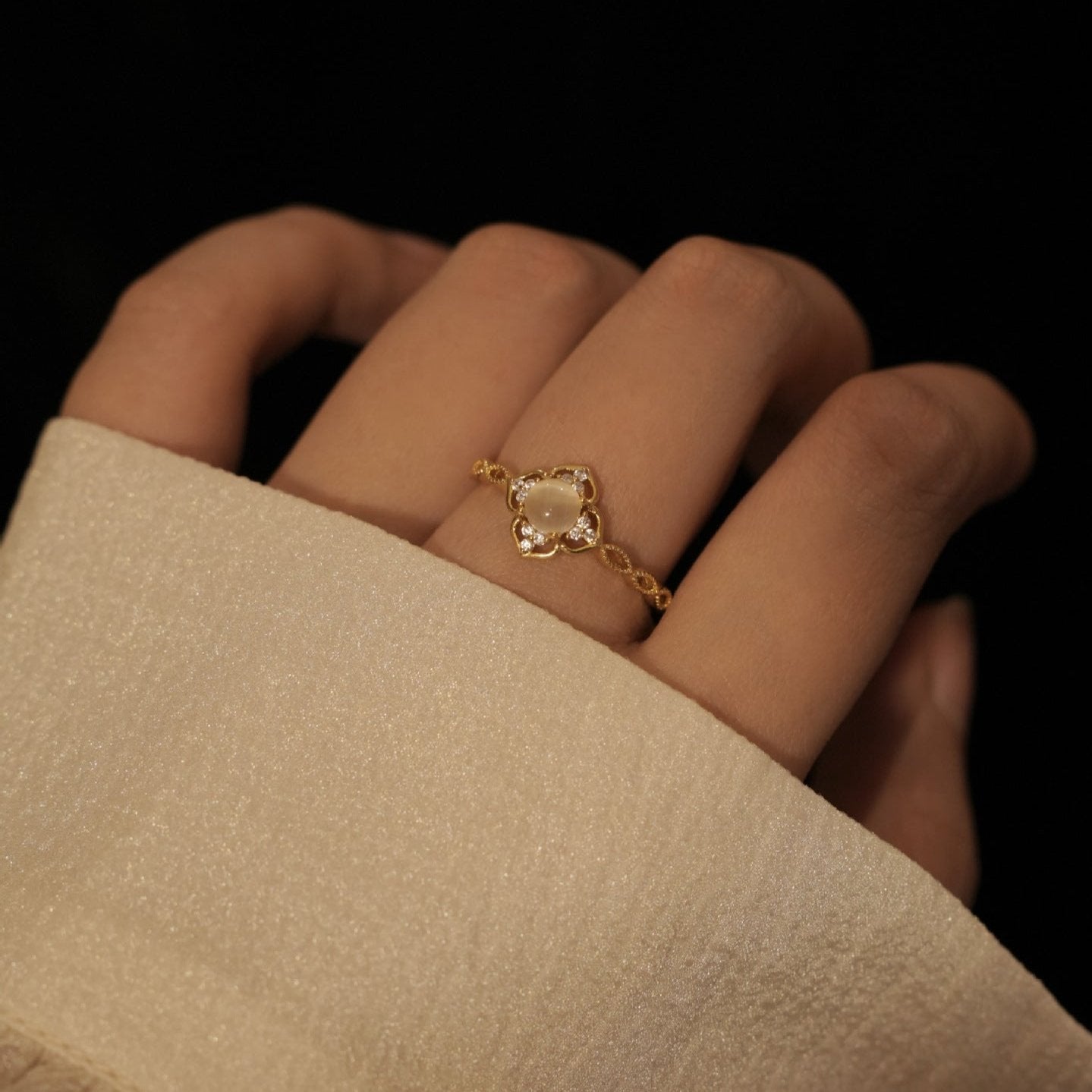 Cat's Eye Opal Ring