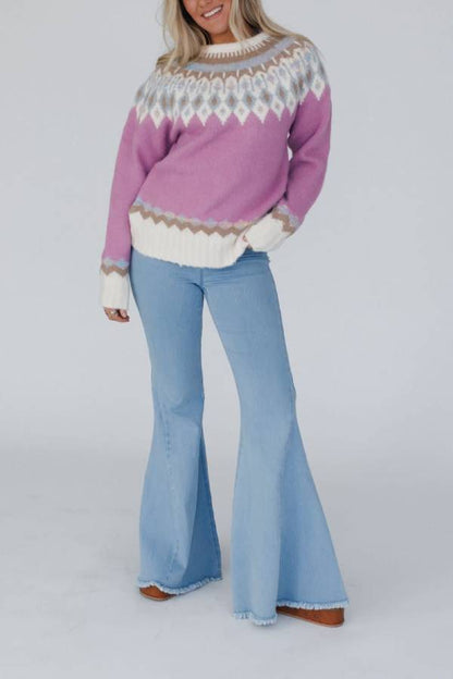 Christmas Thickened Round Neck Long Sleeve Knitted Sweater