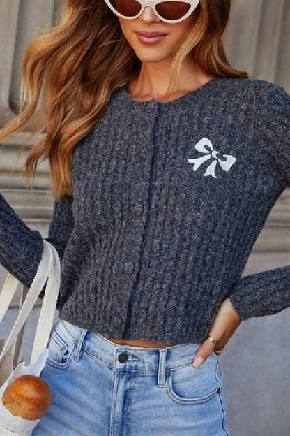 Shes the One Bow Detail Cardigan