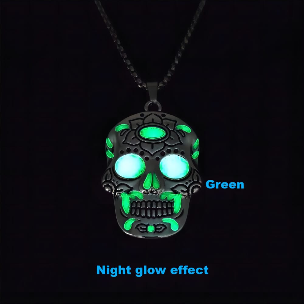 Luminous Skull of Enchantment Necklace