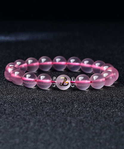 Pink Crystal the Twelve Chinese Zodiac Signs Bracelet