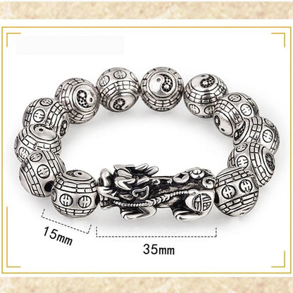 Buddha Stones Tibetan Fengshui Pixiu Wealth Bracelet