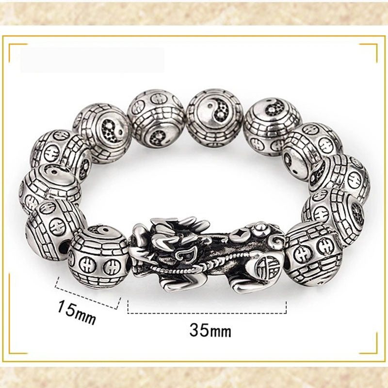 Buddha Stones Tibetan Fengshui Pixiu Wealth Bracelet