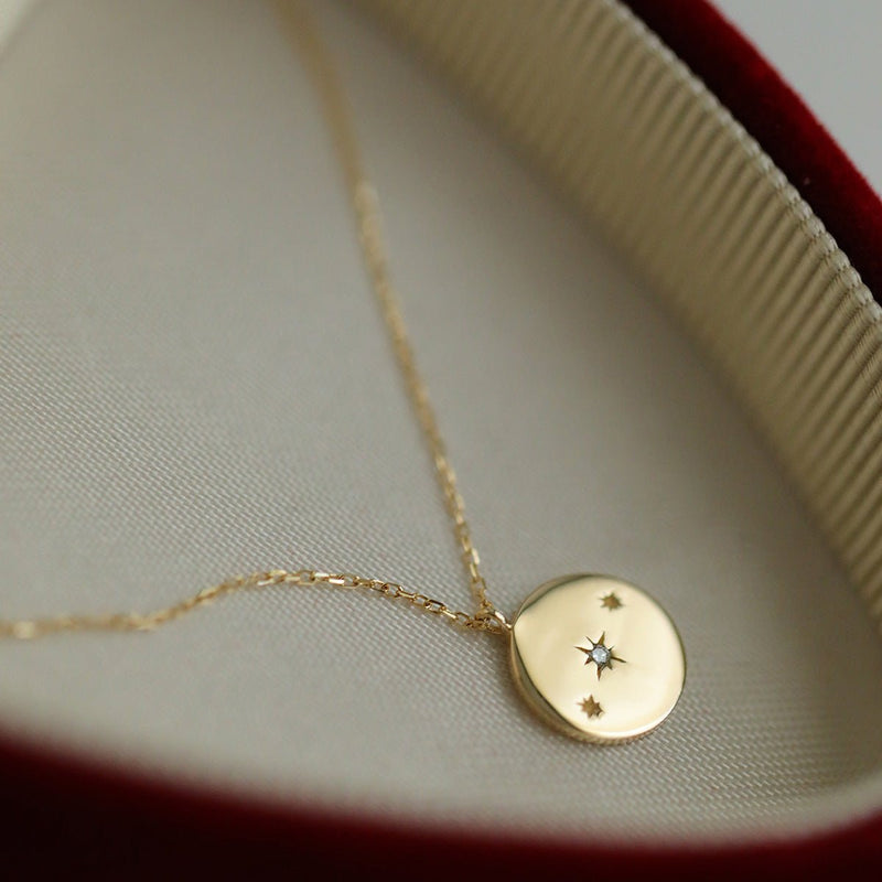 Celestial Coin Pendant Necklace