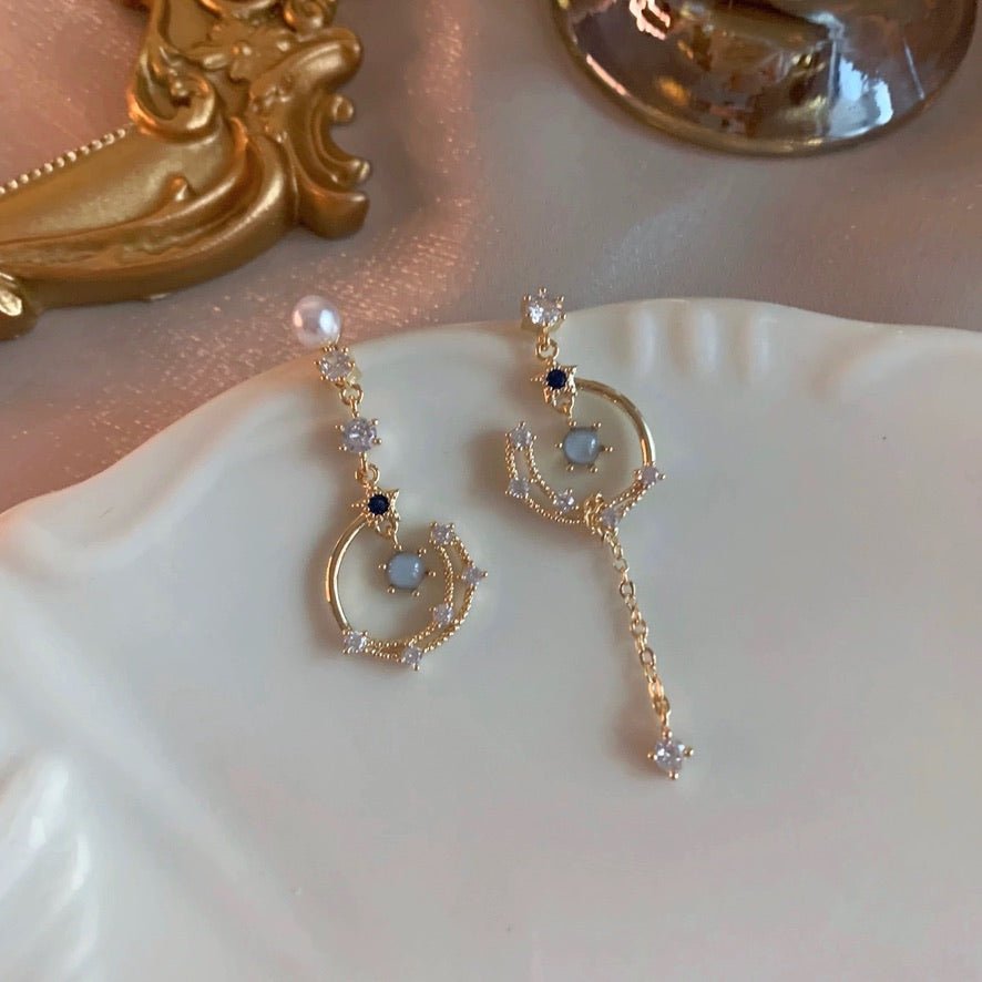 Azure Celestial Drop Earrings