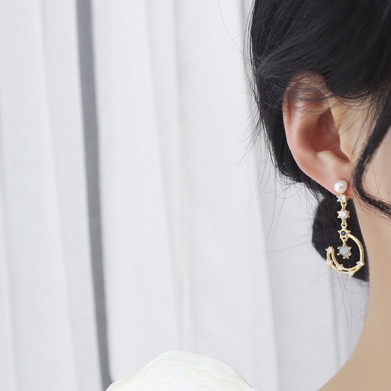 Azure Celestial Drop Earrings