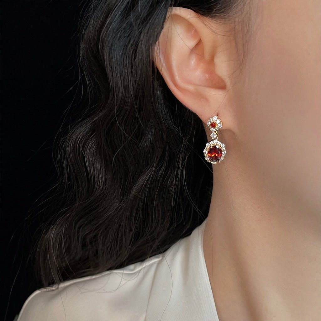 Celine Garnet Earrings