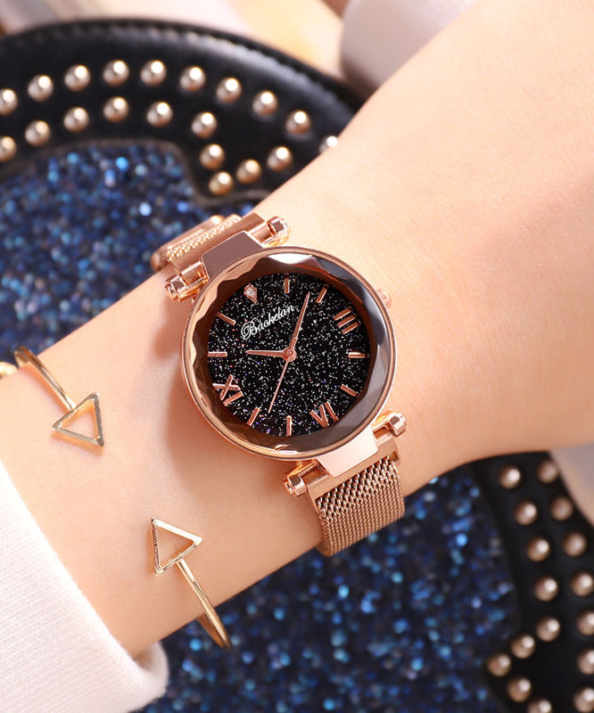Boutique Blue Stainless Steel Tempere Glass Starry Sky Magnet Watches