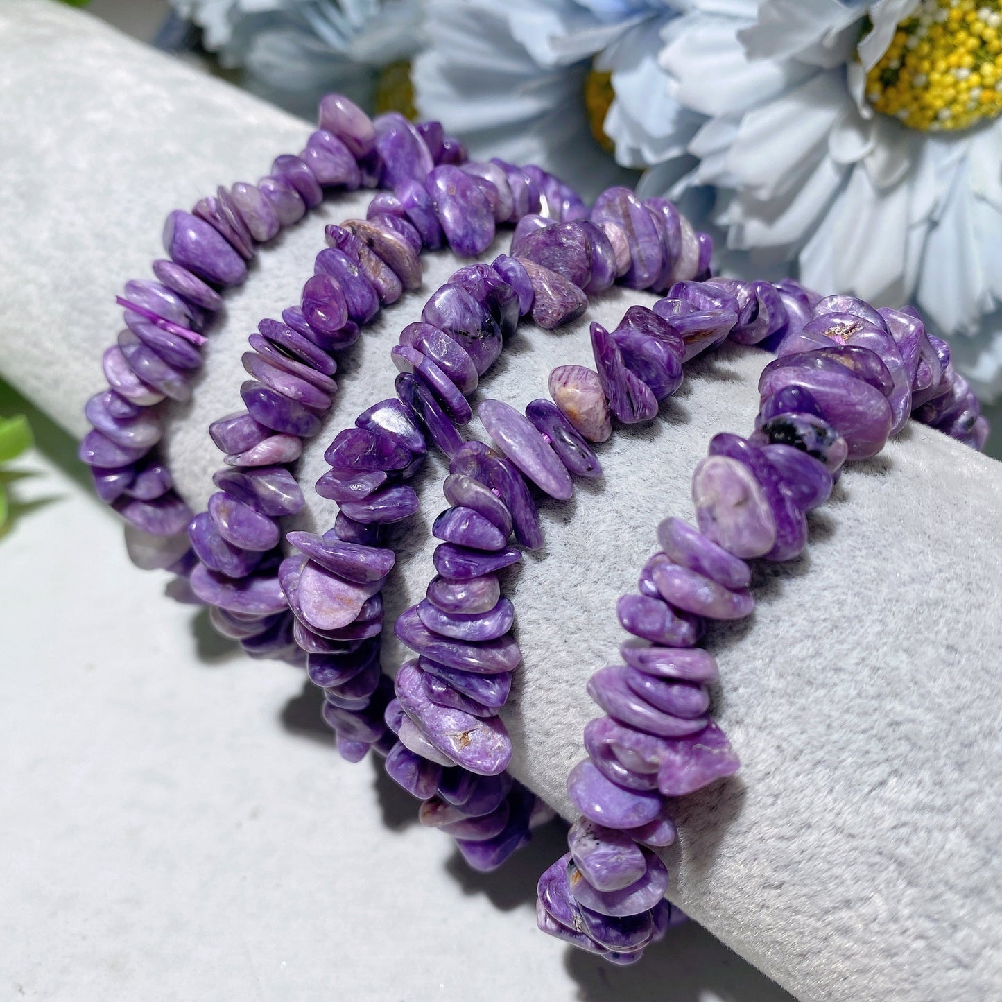 Charoite Chips Healing Bracelet 7-9mm Spiritual Energy