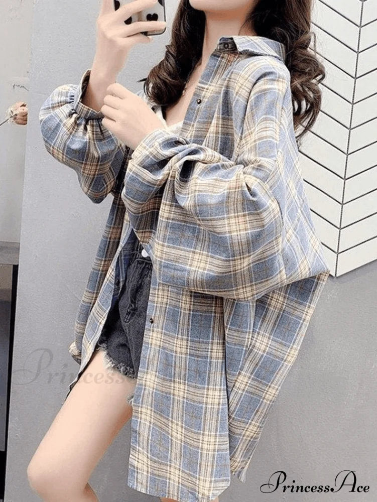 Versatile Plaid Cardigan