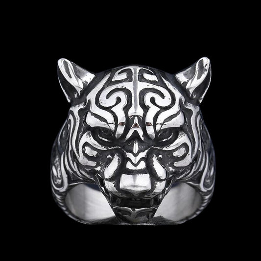 Cheetah Head Ring