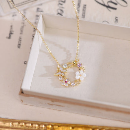 Cherry Blossom Butterfly Set (earrings/necklace)