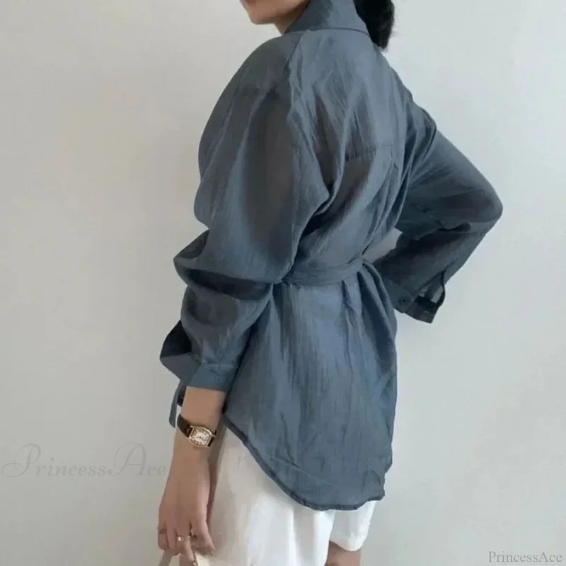 Long Sleeve Loose Sunscreen Blouse