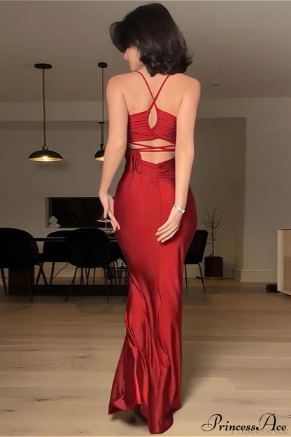 Cami Tube Slim Backless Maxi Dress