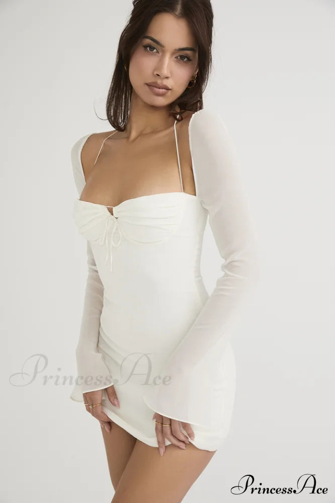 Chiffon Halter Stylish Mini Dress