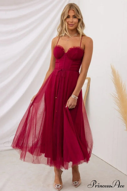 Cindy Tulle Stylish Midi Dress