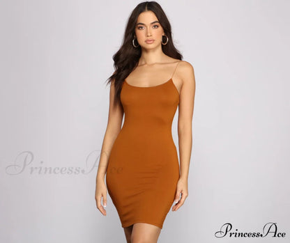 Classic Scoop Charming Neck Knit Mini Dress