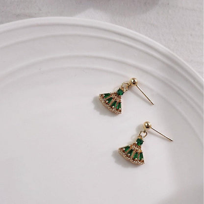 [] Emerald Baroque Earrings - Fiona