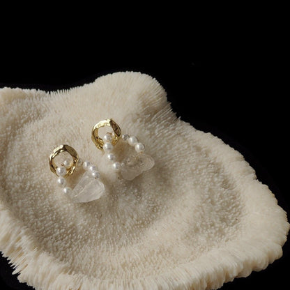 [] Clear Quartz Earrings