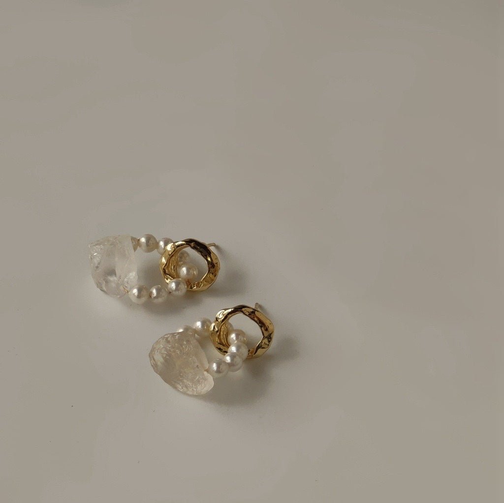 [] Clear Quartz Earrings