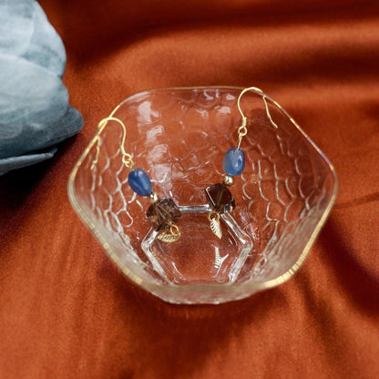 [] Natural Quartz Earrings