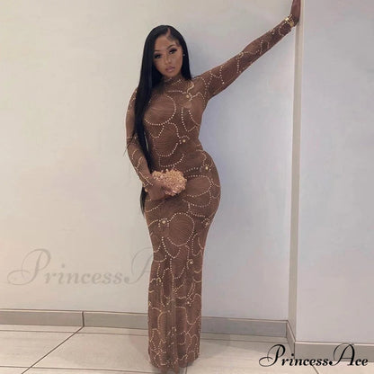 Club Bodycon See Through Long Dress