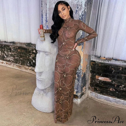 Club Bodycon See Through Long Dress